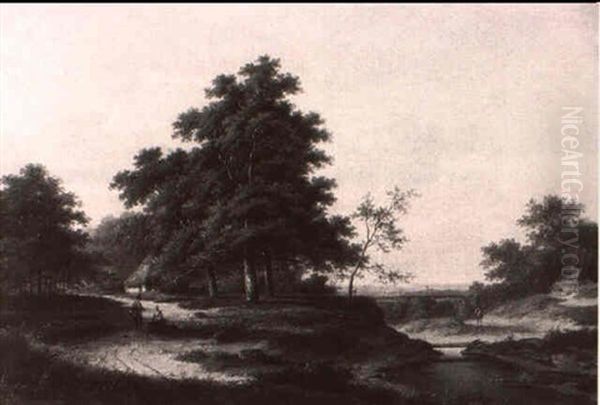Figures On The River Road - view 1