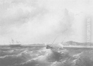 Off Boulogne by Jan Evert Morel the Younger
