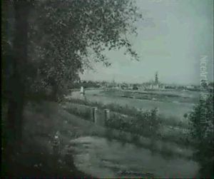 Hollandische Landschaft An Der Maas Bei Maastricht