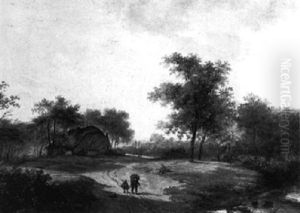 Travellers In A Summer Landscape by Jan Evert Morel the Younger