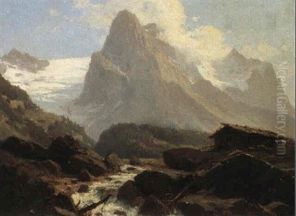 Wellhorn Und Wetterhorn Mit Rosenlauigletscher - view 1