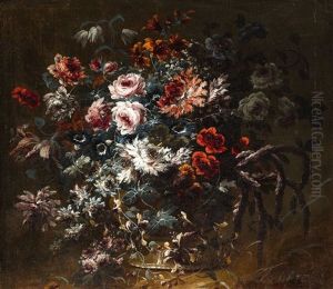 A Vase Of Flowers by Jean-Baptiste Morel