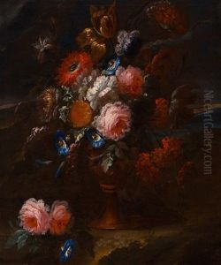 Still Life Of Flowers by Jean-Baptiste Morel