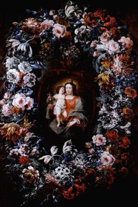 Madonna Im Blumenkranz (in Collab.w/jean Erasmus Quelinius) by Jean-Baptiste Morel