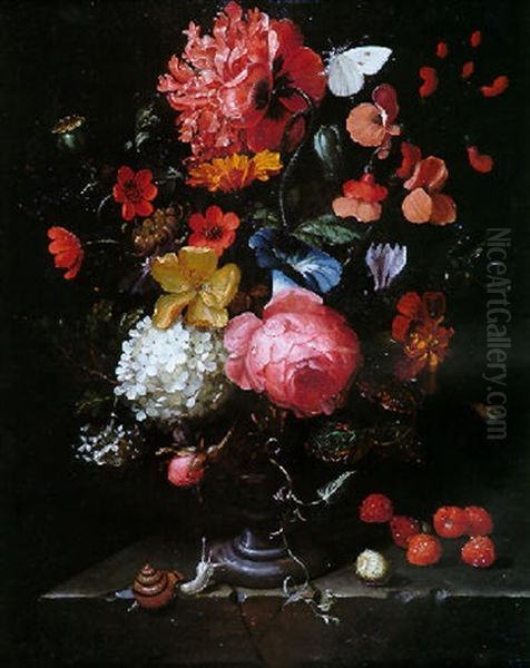 Nature Morte Aux Fruits, Fleurs Et Insectes - view 1