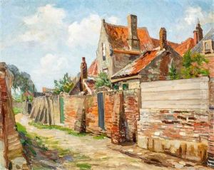 Back Alley, Veere by Willem Ferdinand Abraham Isaac (Vaarzon) Morel