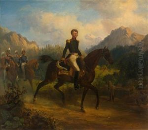 Portrait Of The Swiss General Henri-victor-louis De Gingins by Antoine Leon Morel-Fatio