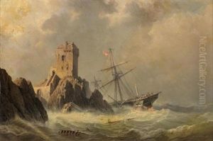 Scene De Naufrage by Antoine Leon Morel-Fatio