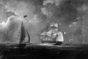 On The High Seas by Antoine Leon Morel-Fatio