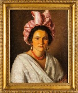 Giovane Popolana Con Collana Di Corallo