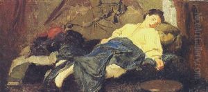 Figura Femminile Dormiente by Domenico Morelli