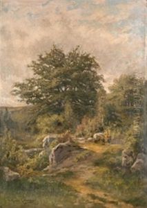 Paisaje Con Arboles by Jose Moreno Carbonero