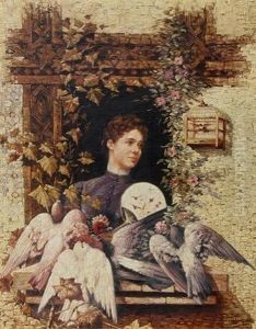 Dama De Las Palomas (lady Of The Doves) by Jose Moreno Carbonero
