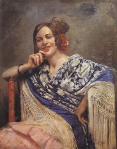 Belleza Espanola by Jose Moreno Carbonero