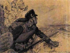 Soldado En Combate by Jose Moreno Carbonero
