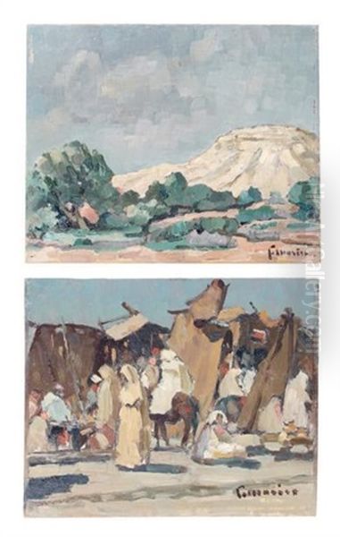 La Montagne Blanche De Chichaoua - Souk A Marrakech (2 Works) - view 1
