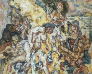 Personnages En Foret De Fontainebleau by Rene Morere