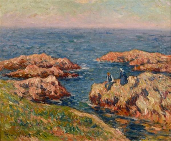 Personnages Sur Une Cote Rocheuse - view 1