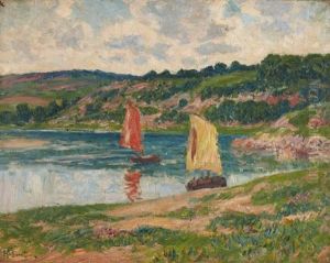 Voiliers Dans La Riviere Du Belon