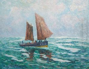 Barque De Peche En Mer by Henry Moret