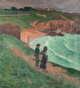 Couple Regardant La Mer, Cote De Clohars-carnoet Couple Regardant La Mer, Cote De Clohars-carnoet