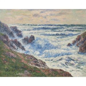 Mer Houleuse, Cote De Bretagne by Henry Moret