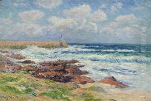 Mohle Des Hafens Von Audierne by Henry Moret