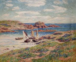 La Plage De Porspoder by Henry Moret