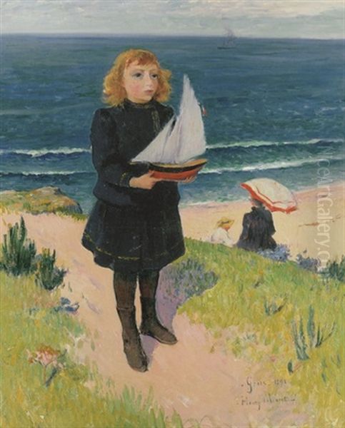 Jeune Fille Au Bord De La Mer, Groix - view 1