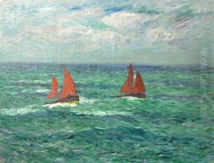 Les Deux Barques Sous Voiles by Henry Moret