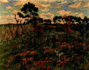 Chasseurs Dans Les Landes De Querrien, Finistere by Henry Moret