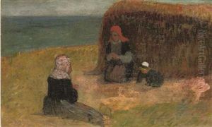 Bretonnes A La Meule De Foin by Henry Moret