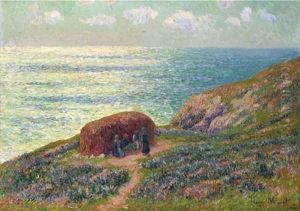 Ramasseuses De Goemon A Moelan, Bretagne by Henry Moret