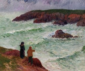 Les Falaises Pres De La Mer by Henry Moret
