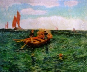 Peche Aux Casiers A L'entree De Doelan by Henry Moret