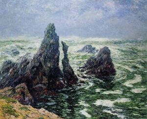 Les Aiguilles De Port-cotom, Belle-ile by Henry Moret