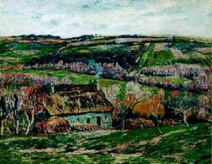 Chaumiere A Clohars by Henry Moret