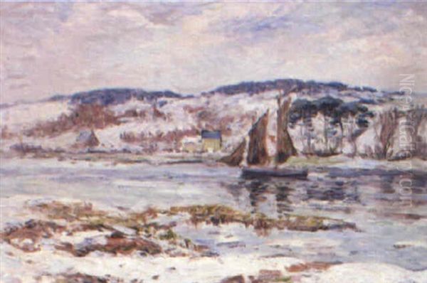 Riviere De Quimper Sous La Neige - view 1