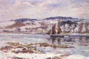 Riviere De Quimper Sous La Neige