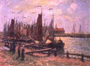 Les Voiliers A Quai by Henry Moret
