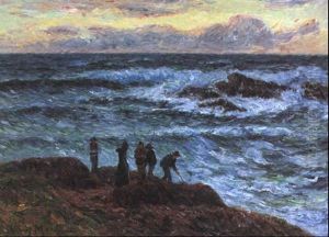 Les Goemoniers, Cote De Bretagne by Henry Moret