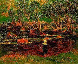 Un Gue, Riviere De Pont-aven by Henry Moret