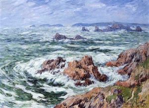 Les Roches Rouges En Bretagne by Henry Moret