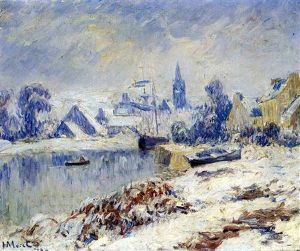 Quimper, Lac Maria Sous La Neige