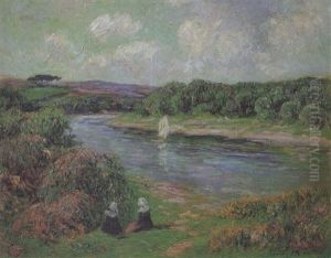 Les Bretonnes Au Bord De L' Aven by Henry Moret