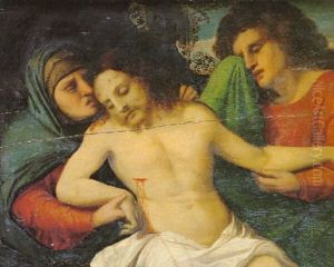 La Deploration Du Christ by Alessandro Bonvicino (Moretto da Brescia)