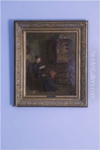 La Lecture Devant Le Cabinet A Secrets Japonais by Alfred Morgan