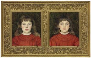 Portraits Of Alice Mildred And Winifred Julia Spencer Stanhope by Evelyn de Morgan