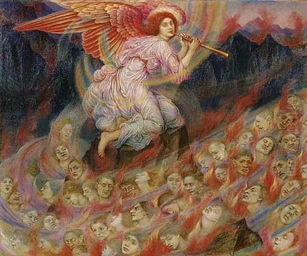 An Angel Piping To The Souls In Hell - view 1