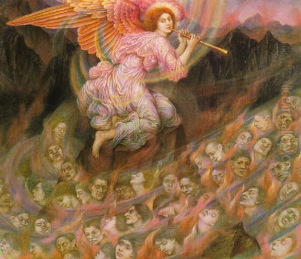 An Angel Pipping To The Souls In Hell - view 1